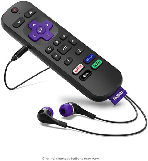 Build-wise, the remote feels solid in hand and also features backlit buttons. . Roku remote with headphone jack